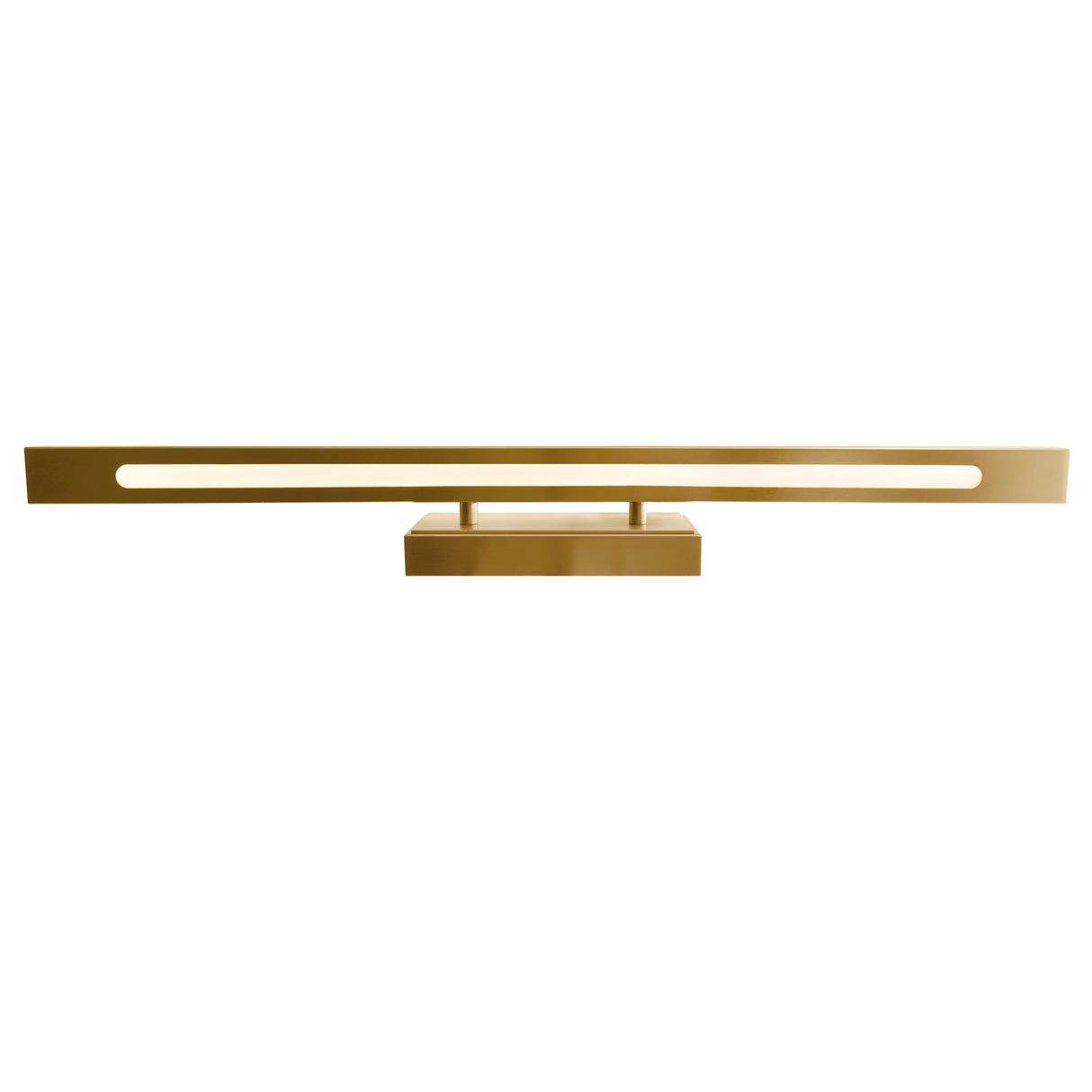 Himalayas Integrated LED 36in Brass Vanity Light with Handcrafted Glass