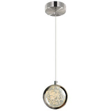 Salvador Integrated LED 4in Polished Nickel Pendant