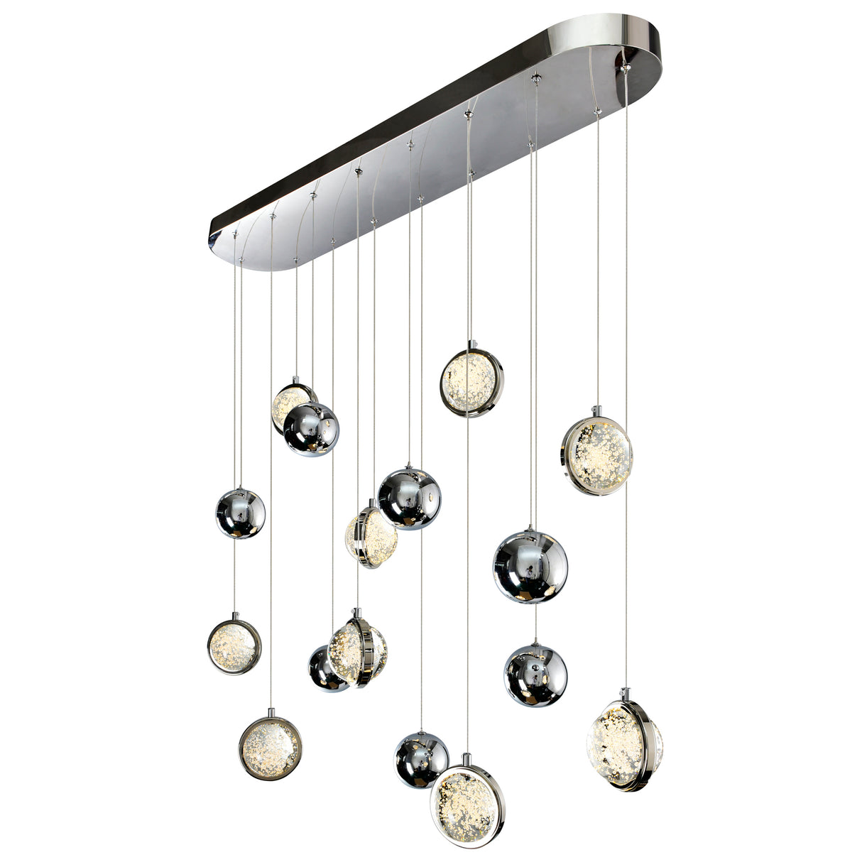 Salvador Integrated LED 40in Polished Nickel Chandelier