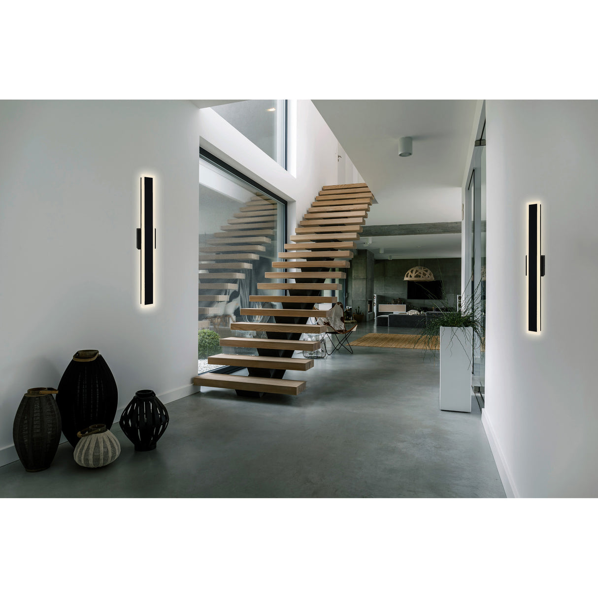 Malibu Integrated LED 40in Black Outdoor Wall Light