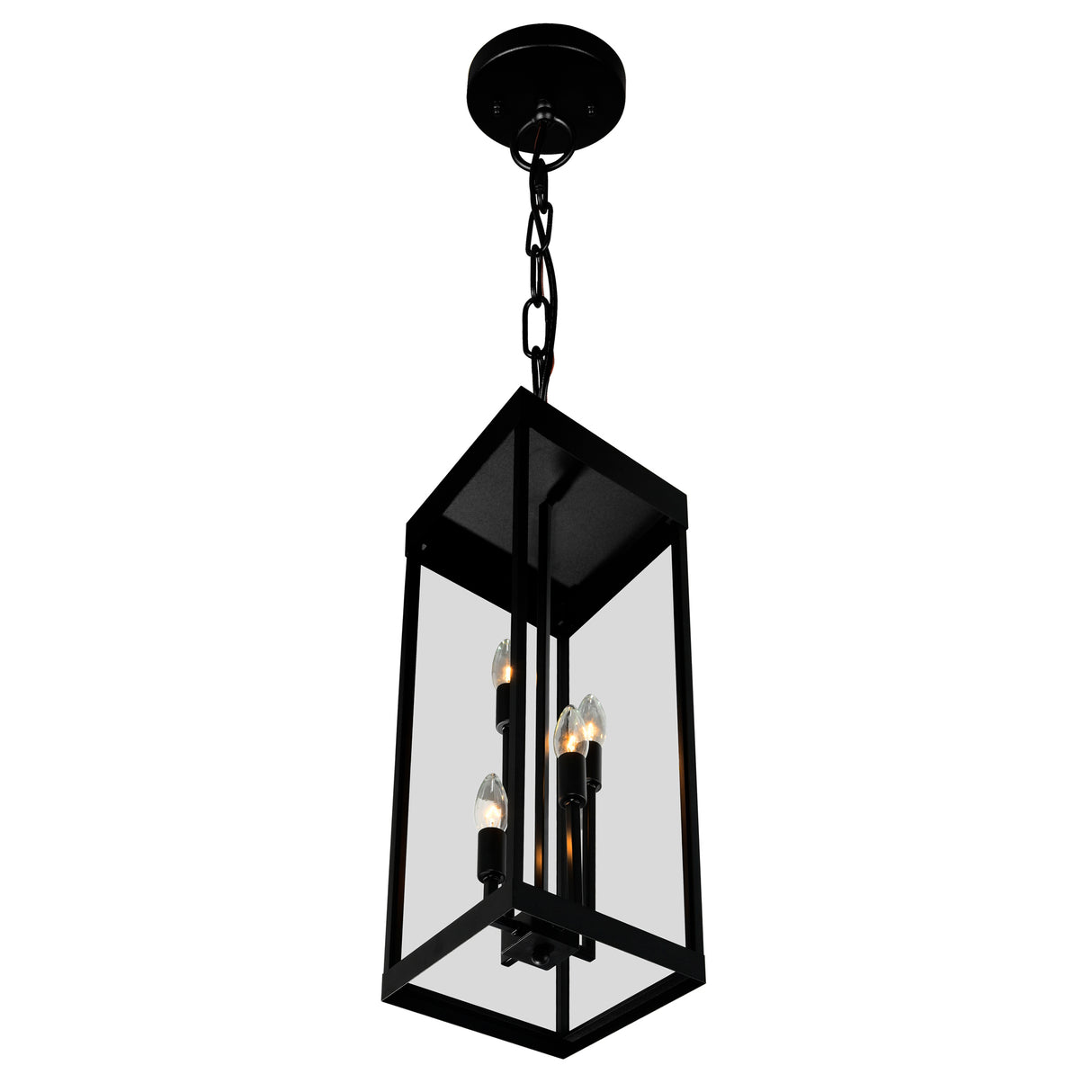 Windsor 4 Light Black Outdoor Pendant