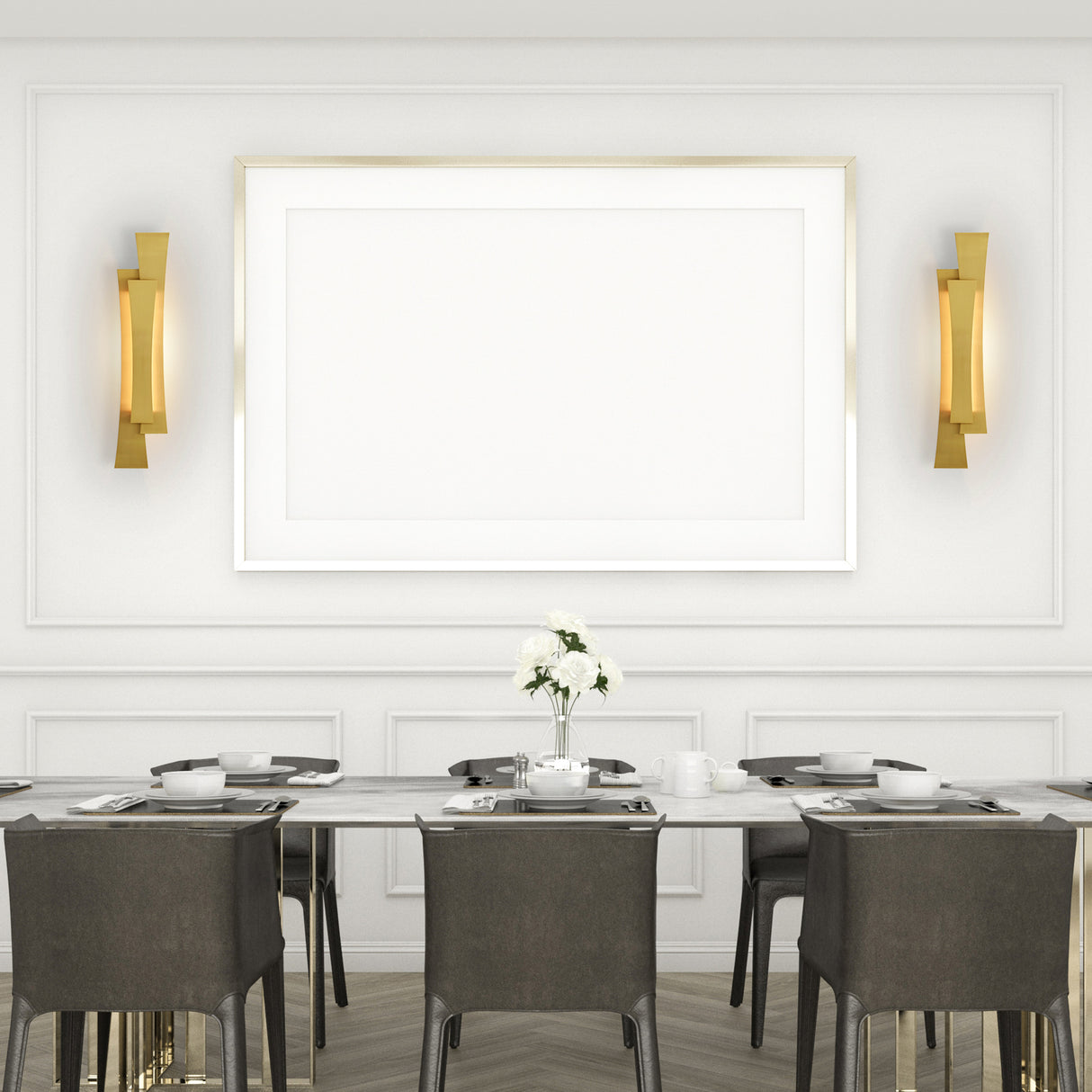 Candora Integrated LED 24in Brass Vanity Light