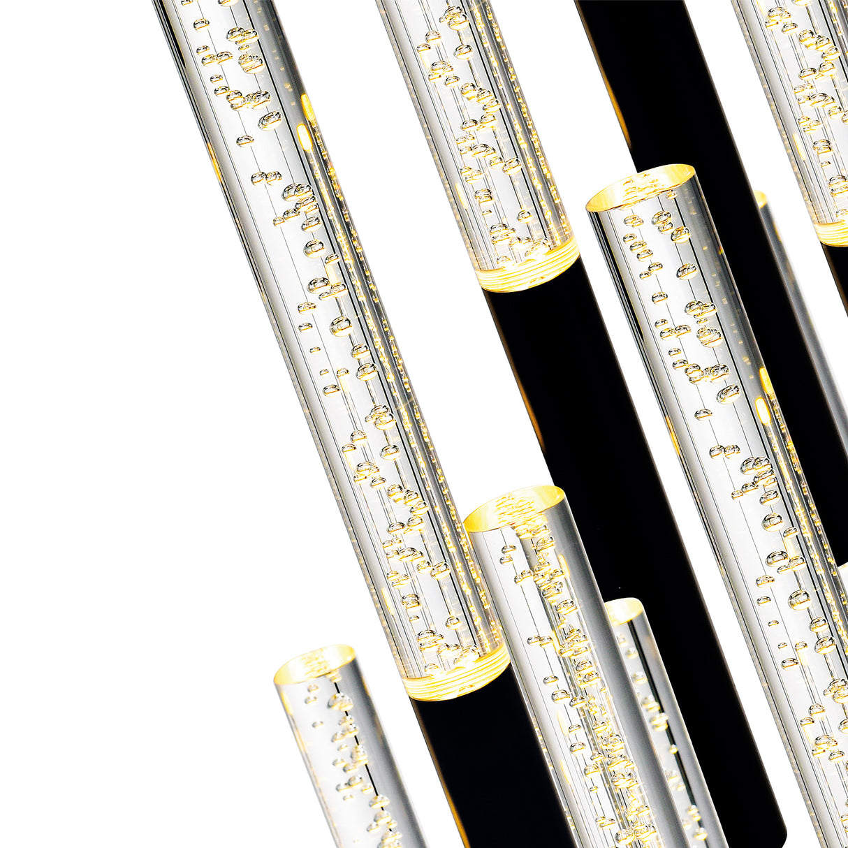 Dragonswatch Integrated LED 48in 12 Pendant Black Chandelier