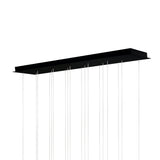 Dragonswatch Integrated LED 48in 18 Pendant Black Chandelier