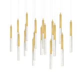 Dragonswatch Integrated LED 48in 18 Pendant Satin Gold Chandelier