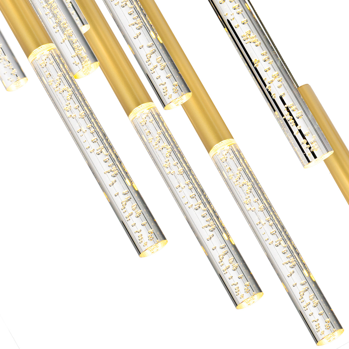 Dragonswatch Integrated LED 48in 18 Pendant Satin Gold Chandelier