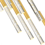 Dragonswatch Integrated LED 48in 18 Pendant Satin Gold Chandelier