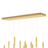 Dragonswatch Integrated LED 48in 18 Pendant Satin Gold Chandelier