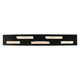 Arcus Integrated LED 50in Black Chandelier with Handcrafted Glass