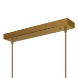 Arcus Integrated LED 50in Brass Chandelier with Handcrafted Glass