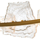 Arcus Integrated LED 50in Brass Chandelier with Handcrafted Glass