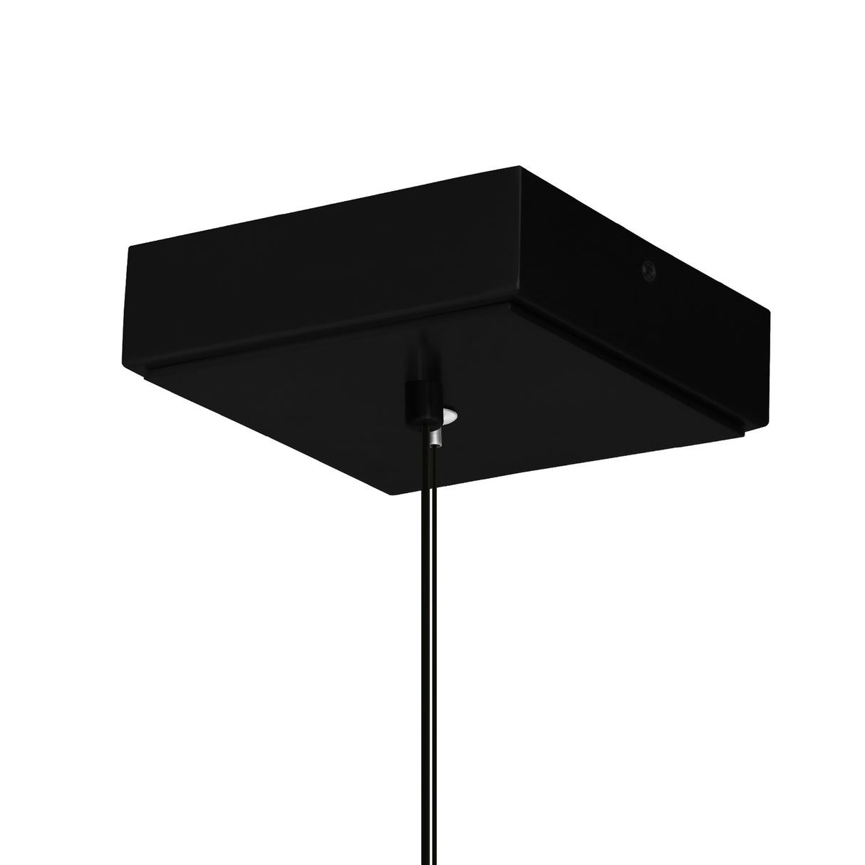 Moon Integrated LED 8in Black Mini Pendant with Handcrafted Glass
