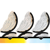 Moon Integrated LED 8in Black Wall Light with Handcrafted Glass