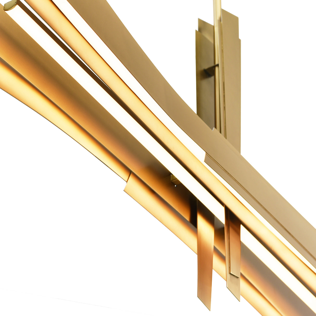 Solara Integrated LED 50in Brass Chandelier