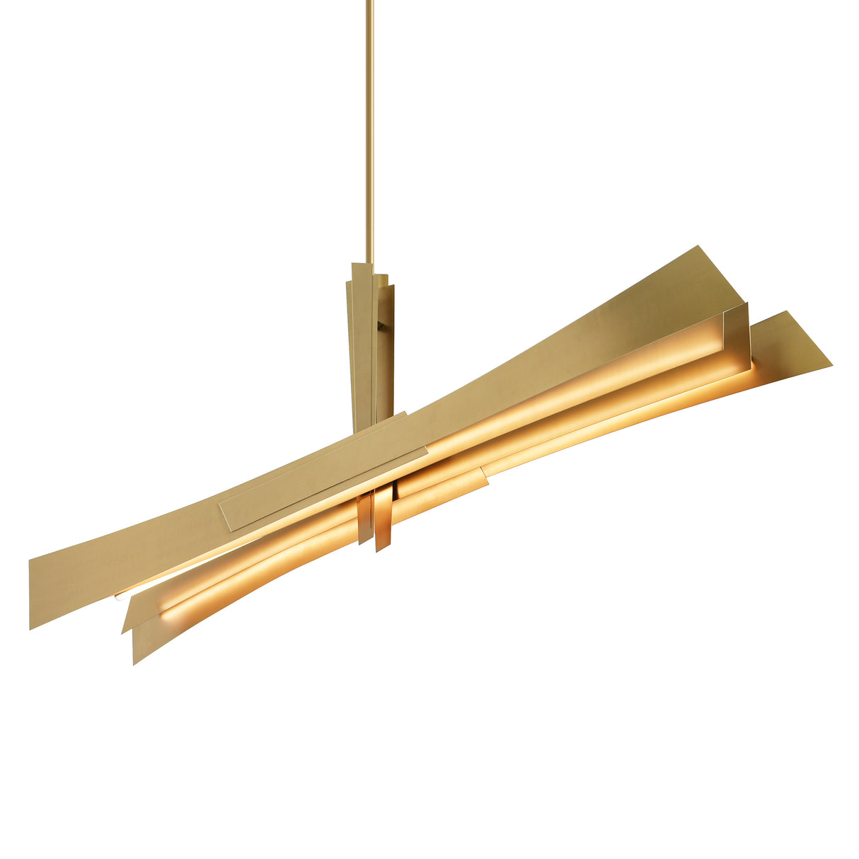 Solara Integrated LED 72in Brass Chandelier