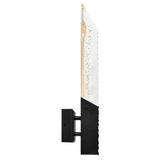 Petra Integrated LED 22in Sand Black Indoor-Outdoor Wall Light with Handcrafted Glass