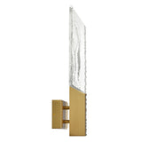 Petra Integrated LED 22in Brass Wall Light with Handcrafted Glass