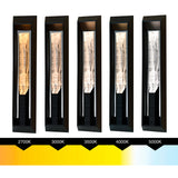 Petra Integrated LED 29in Sand Black Outdoor Wall Light with Handcrafted Glass