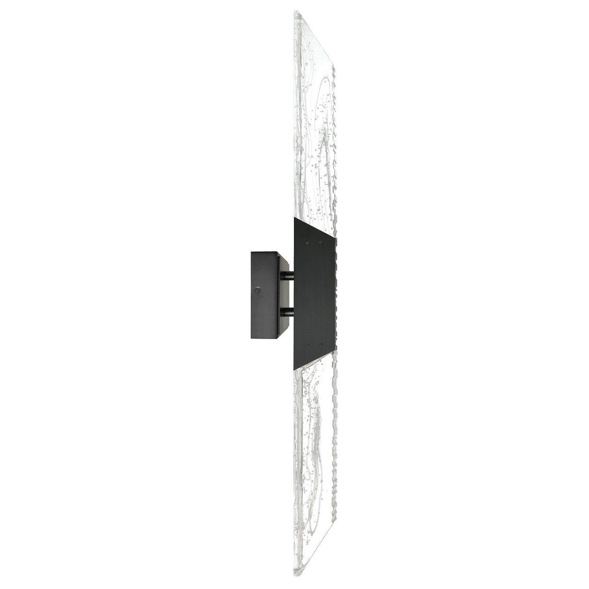 Petra Integrated LED 36in Sand Black Indoor-Outdoor Wall Light with Handcrafted Glass