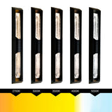 Petra Integrated LED 44in Sand Black Outdoor Wall Light with Handcrafted Glass
