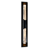 Petra Integrated LED 44in Sand Black Outdoor Wall Light with Handcrafted Glass