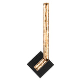 Contour Integrated LED 19in Sand Black Indoor-Outdoor Wall Light with Handcrafted Glass