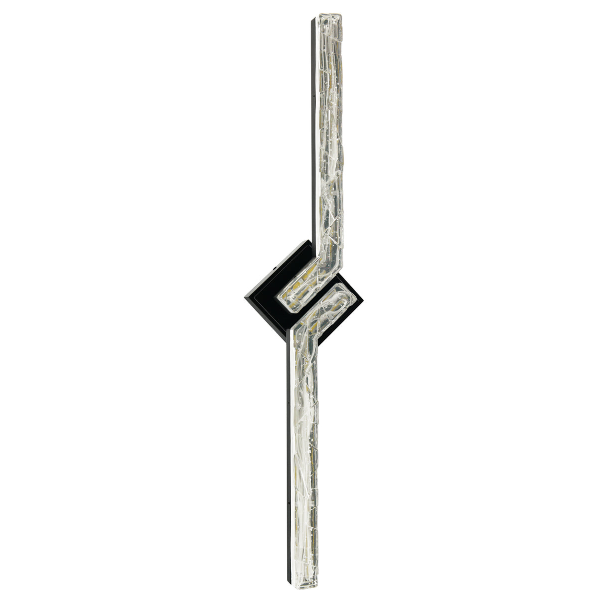 Contour Integrated LED 33in Sand Black Indoor-Outdoor Wall Light with Handcrafted Glass