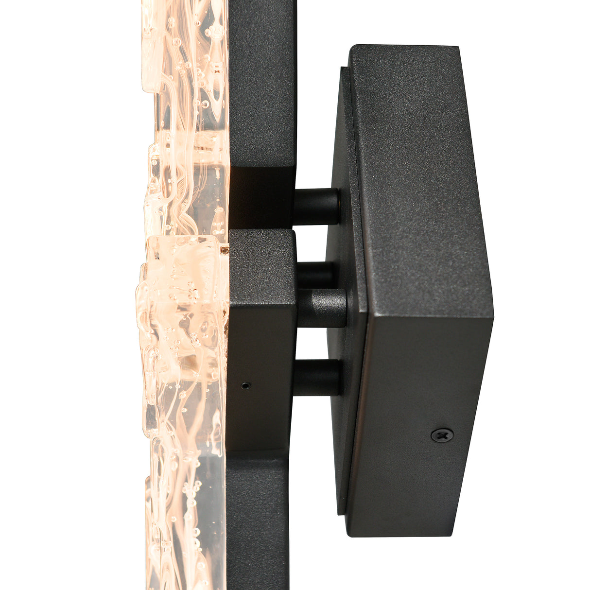 Contour Integrated LED 33in Sand Black Indoor-Outdoor Wall Light with Handcrafted Glass