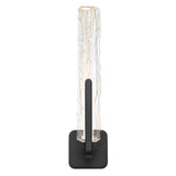 Curva Integrated LED 19in Sand Black Indoor-Outdoor Wall Light with Handcrafted Glass