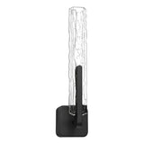 Curva Integrated LED 19in Sand Black Indoor-Outdoor Wall Light with Handcrafted Glass