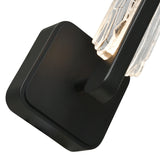Curva Integrated LED 19in Sand Black Indoor-Outdoor Wall Light with Handcrafted Glass