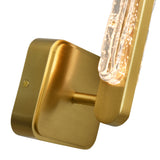 Curva Integrated LED 19in Brass Wall Light with Handcrafted Glass