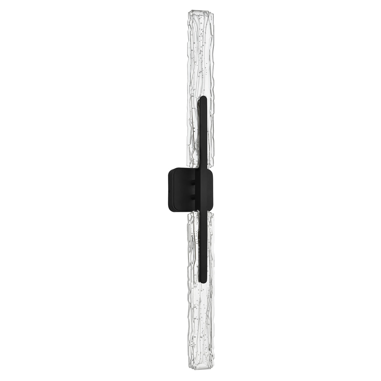 Curva Integrated LED 36in Sand Black Indoor-Outdoor Wall Light with Handcrafted Glass