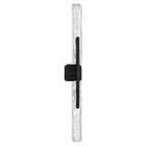 Curva Integrated LED 36in Sand Black Indoor-Outdoor Wall Light with Handcrafted Glass