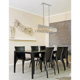 Water Drop 17 Light Drum Shade Chandelier With Chrome Finish