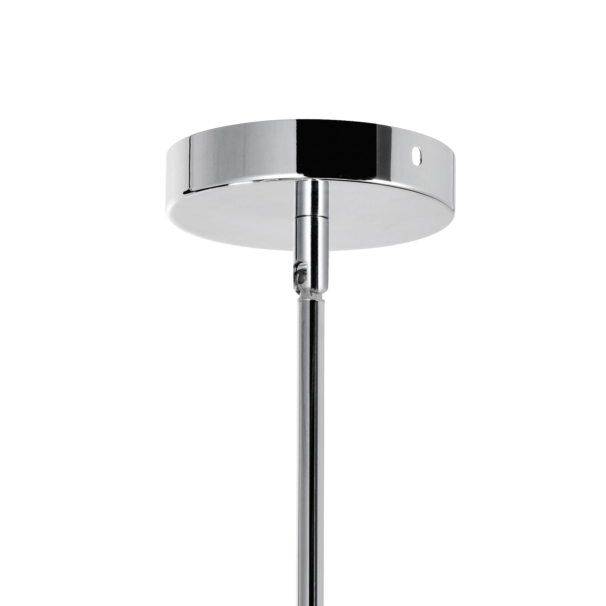 Water Drop 6 Light Chrome Chandelier With Black Shade