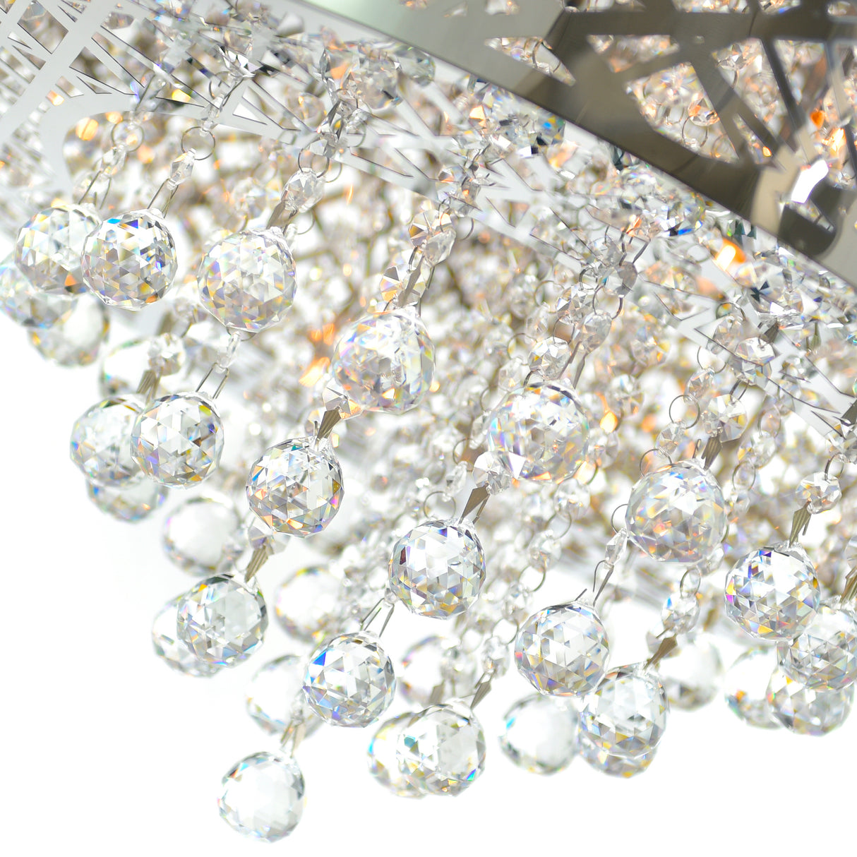 Eternity 9 Light 22in Chrome Drum Shade Chandelier