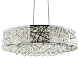 Eternity 8 Light 32in Chrome Drum Shade Chandelier