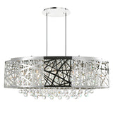 Eternity 8 Light 32in Chrome Drum Shade Chandelier