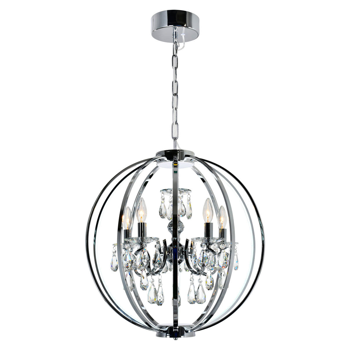 Abia 5 Light Chrome Chandelier
