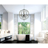 Abia 8 Light Chrome Chandelier