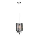 Radiant 1 Light Drum Shade Mini Pendant With Chrome Finish