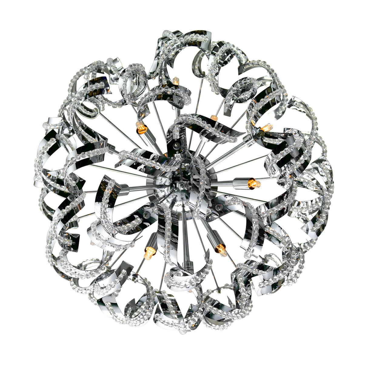 Swivel 13 Light 22in Chrome Flush Mount