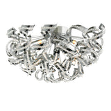 Swivel 13 Light 22in Chrome Flush Mount