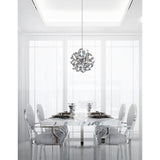 Swivel 18 Light 29in Chrome Chandelier