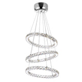 Ring Integrated LED 3-Ring 16in Chrome Chandelier