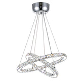 Ring Integrated LED 2-Ring 24in Chrome Chandelier