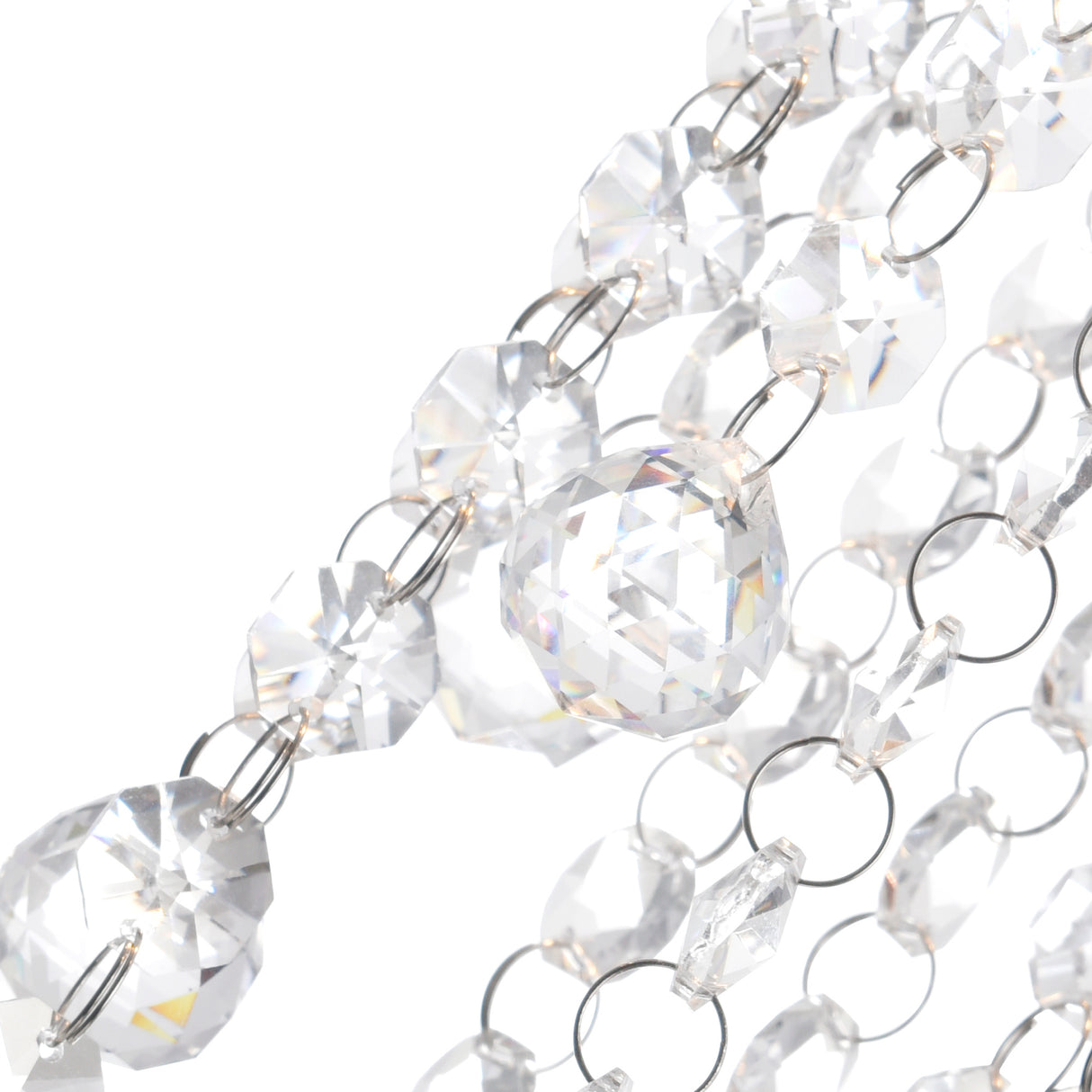 Extended 9 Light 20in Chrome Multi Light Pendant