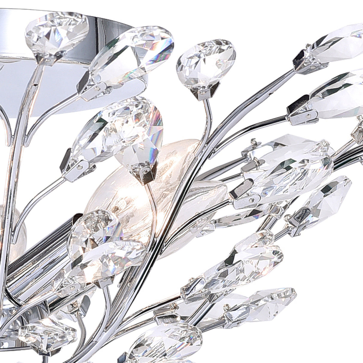 Ivy 6 Light 22in Chrome Flush Mount