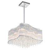 Elsa 10 Light 20in Chrome Drum Shade Chandelier